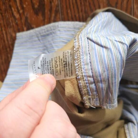 Peruvian Connection | Ventura Linen Blend Cuffed Trousers sz 2 - Picture 3 of 4